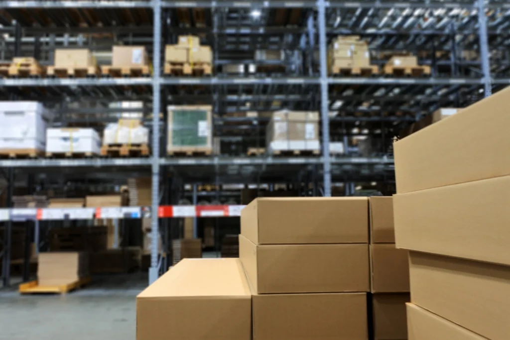 warehouse with boxes ready for ecommerce fulfillment